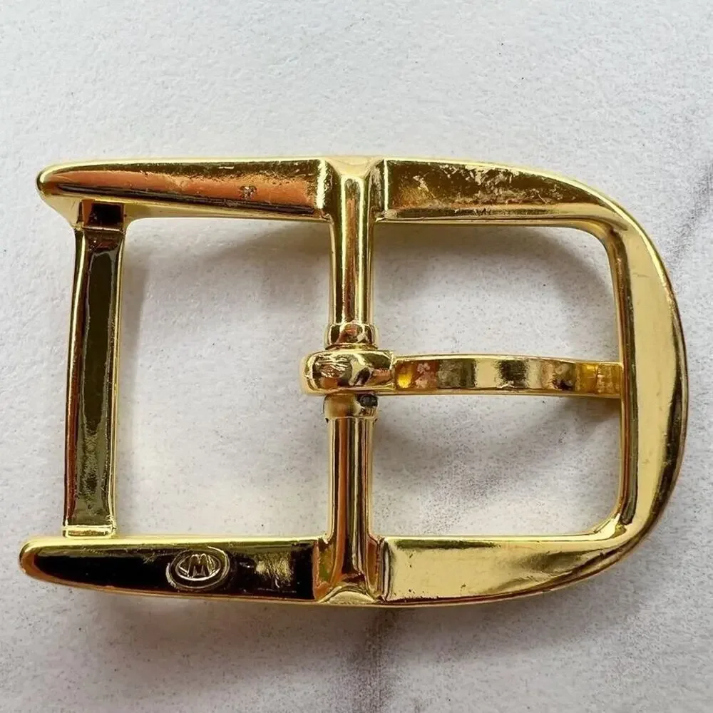 Vintage Gold Tone Simple Basic Belt Buckle for up to 1 Inch Belt